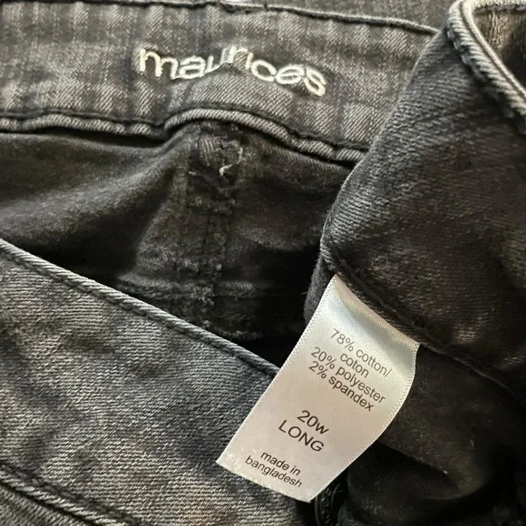 Maurices Black Skinny Jeans Plus Size 20 W Long - Picture 6 of 6